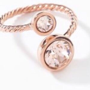 Touchstone crystal ring rose gold